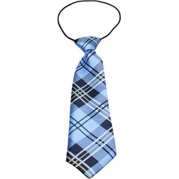 Unconditional Love Big Dog Neck Tie Plaid Blue UN742881